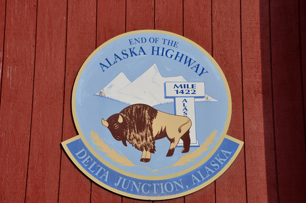 sign on the Delta Junction Visitor Center building